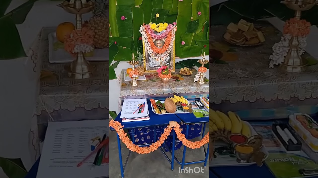 Saraswathi pooja celebration |Ashok Kheni national school Hommaragalli 