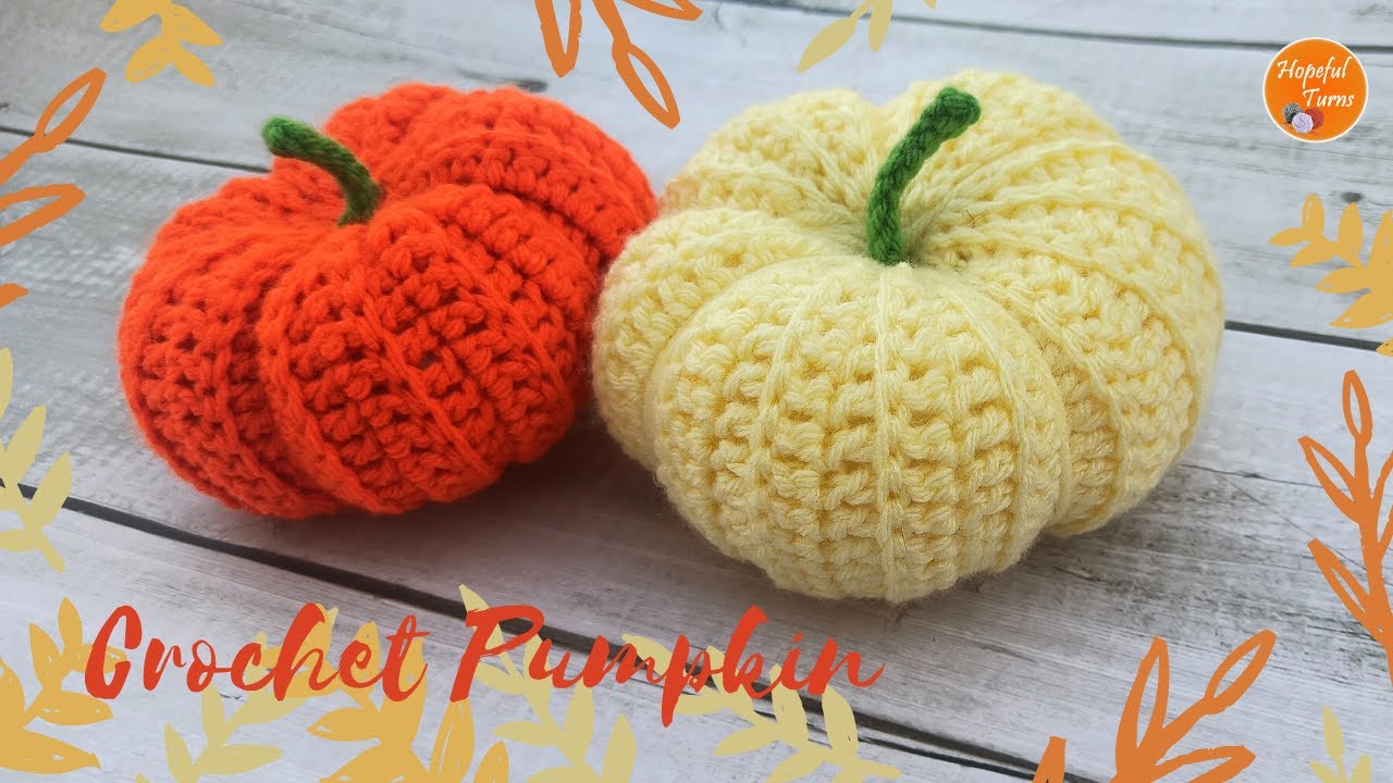 Pumpkin crochet for Beginners - any size  | Easy DIY Crochet Halloween Fall Decoration