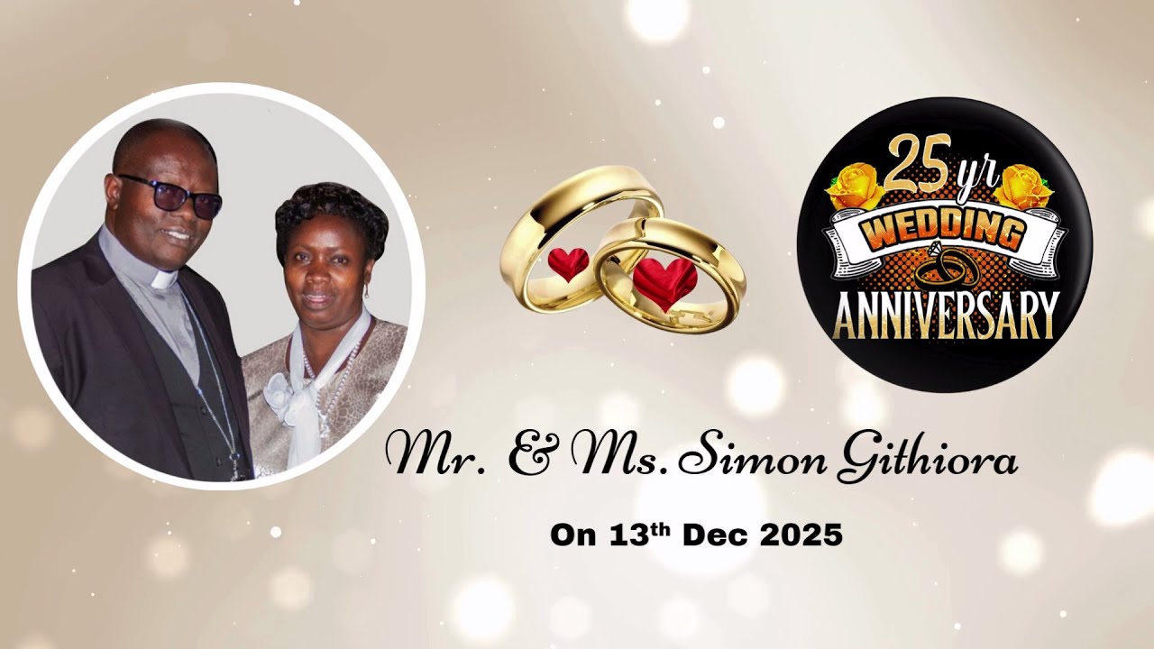 REV SIMON AND PERIS 25 YEARS WEDDING ANVERSARY ON 13TH DECEMBER 2025
