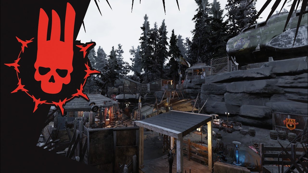 MASSIVE Raiders Cliffside Settlement with War Room Vault (Camp Shelter) Fallout76 Camp Build