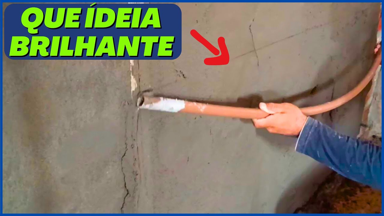 Como fazer uma R&Eacute;GUA de arame de fibra para sarrafear reboco com CANO PVC f&aacute;cil