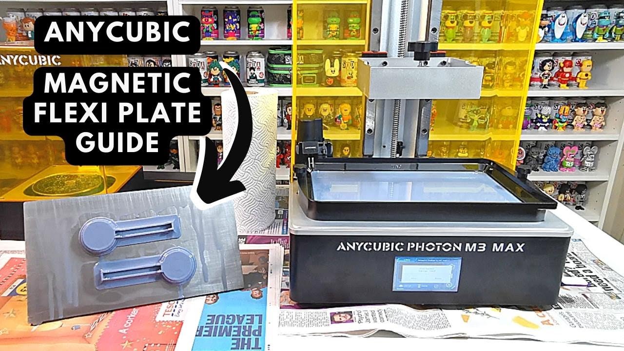 Гибкая магнитная пластина для 3D-принтера на основе смолы для Anycubic Photon M3 Max — простое ру...