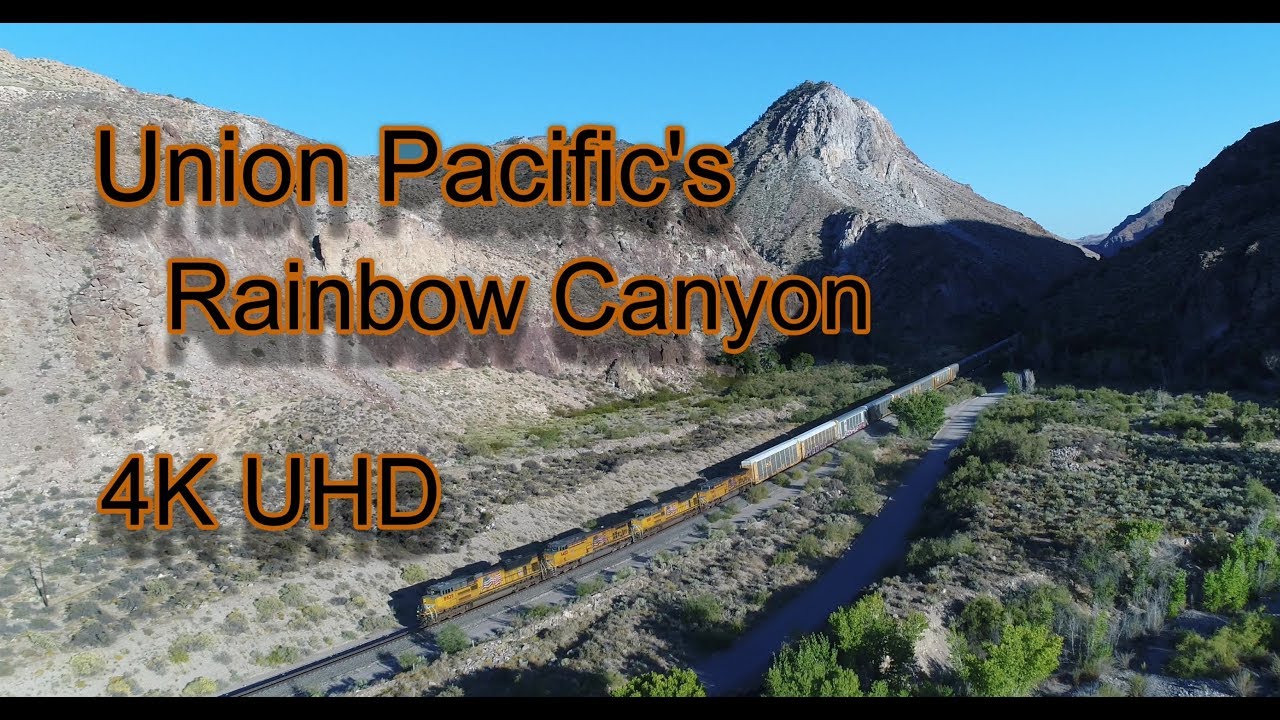 Scenic Rainbow Canyon: Union Pacific Trains (4K) Oct. 2019