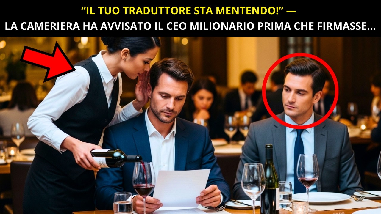 “IL TUO TRADUTTORE STA MENTENDO!” — LA CAMERIERA HA AVVISATO IL CEO MILIONARIO PRIMA CHE FIRMASSE...