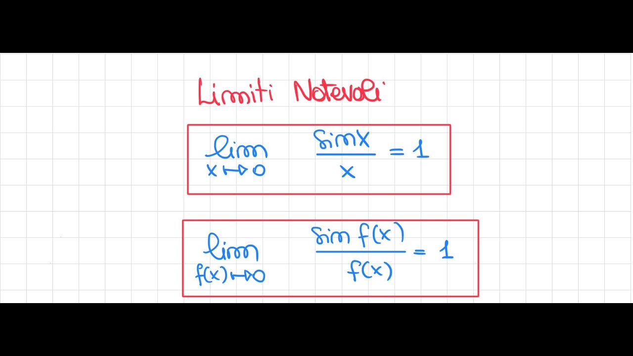 Limiti notevoli di funzioni goniometriche
