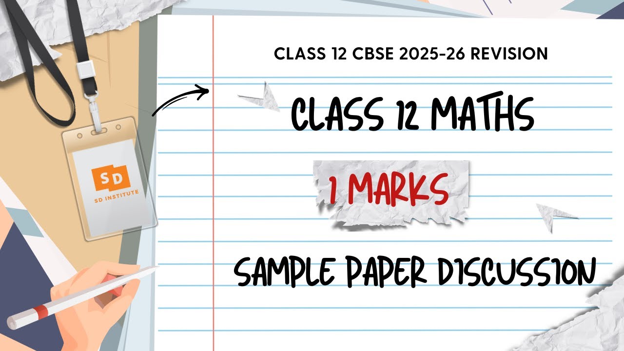 🎯 Class 12 CBSE Sample Paper 2025-26 – 1 Mark Questions Explained!