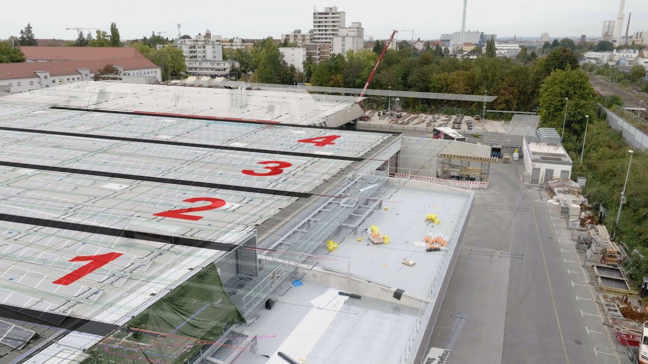 Fit für die Zukunft: Um- und Ausbau der Bus-Abstellhalle