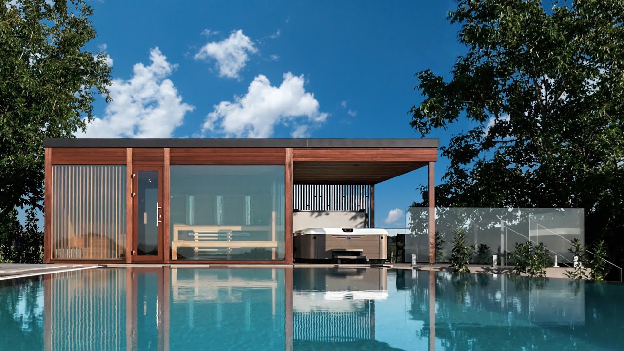 Kültéri szauna, kerti szaunaház a Balaton partján - iSauna Design Home