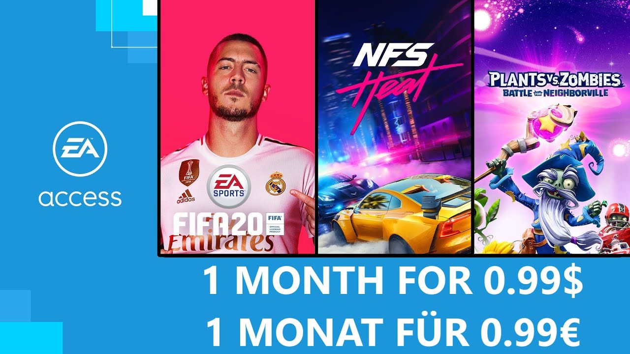 EA access | offer / Angebot | 0.99$  / 0.99&euro; | 1 month / 1 Monat (Juni/June 2020)