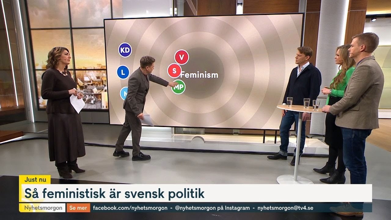 Ideologipanelen: Så feministiska är Sveriges riksdagspartier | Nyhetsmorgon | TV4 & TV4 Play