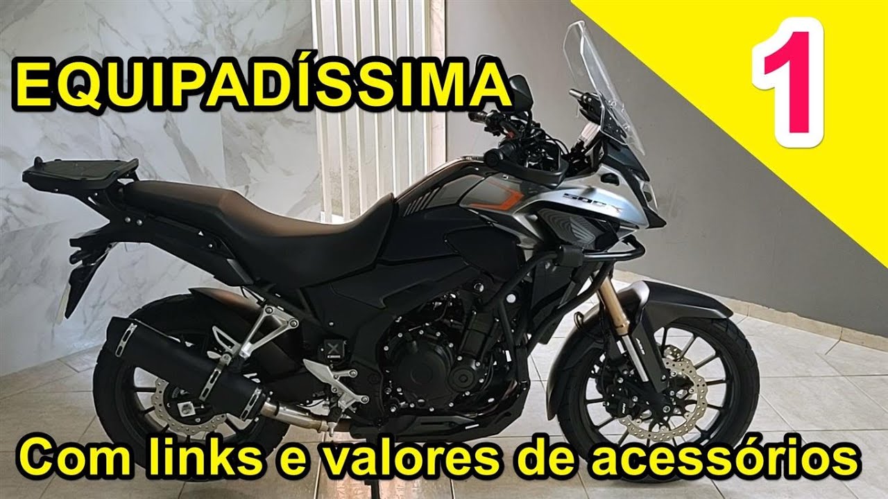 Honda CB 500 X Prata 2023 e 2024 -  Todos Os Acessórios Com Links E Valores
