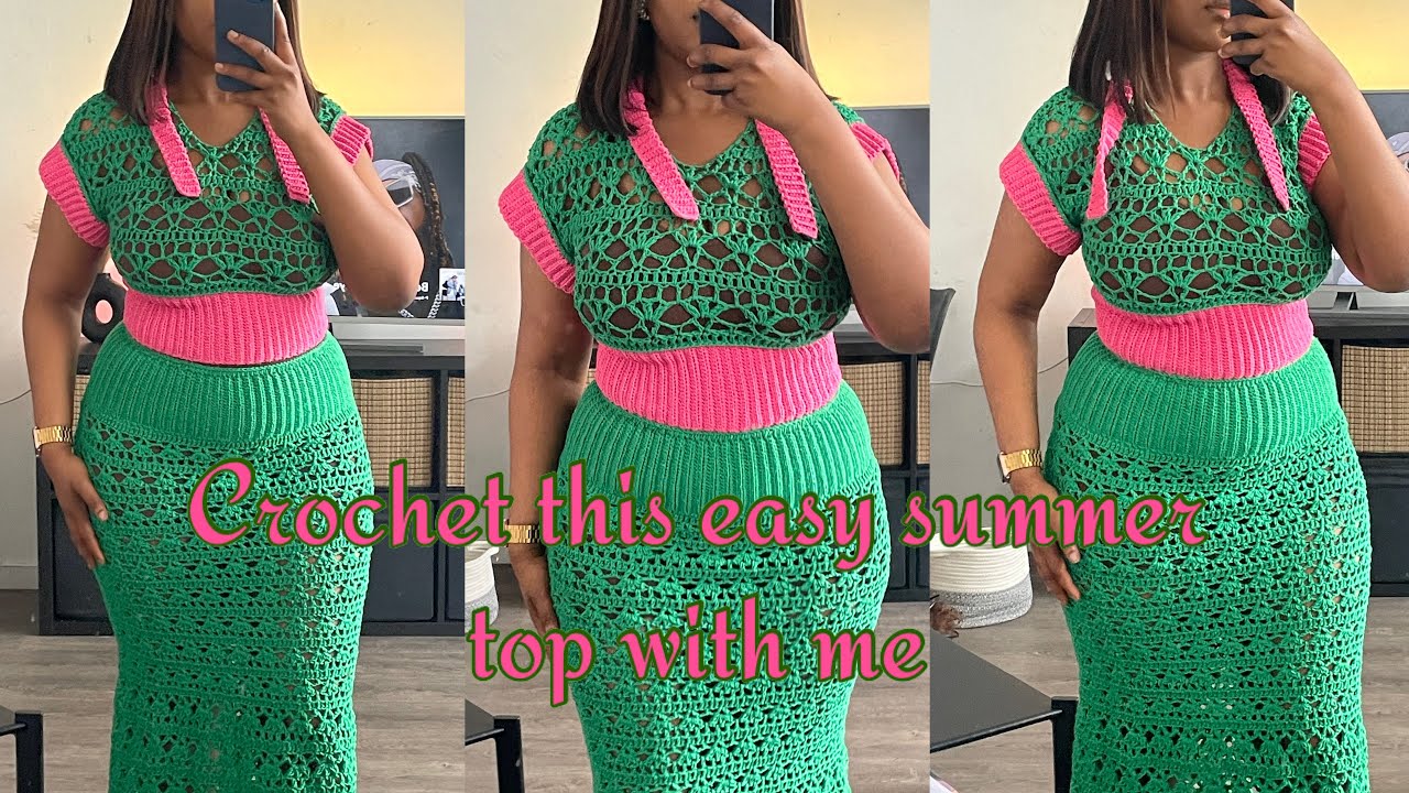 Easy Crochet Summer top tutorial || Mihankushea