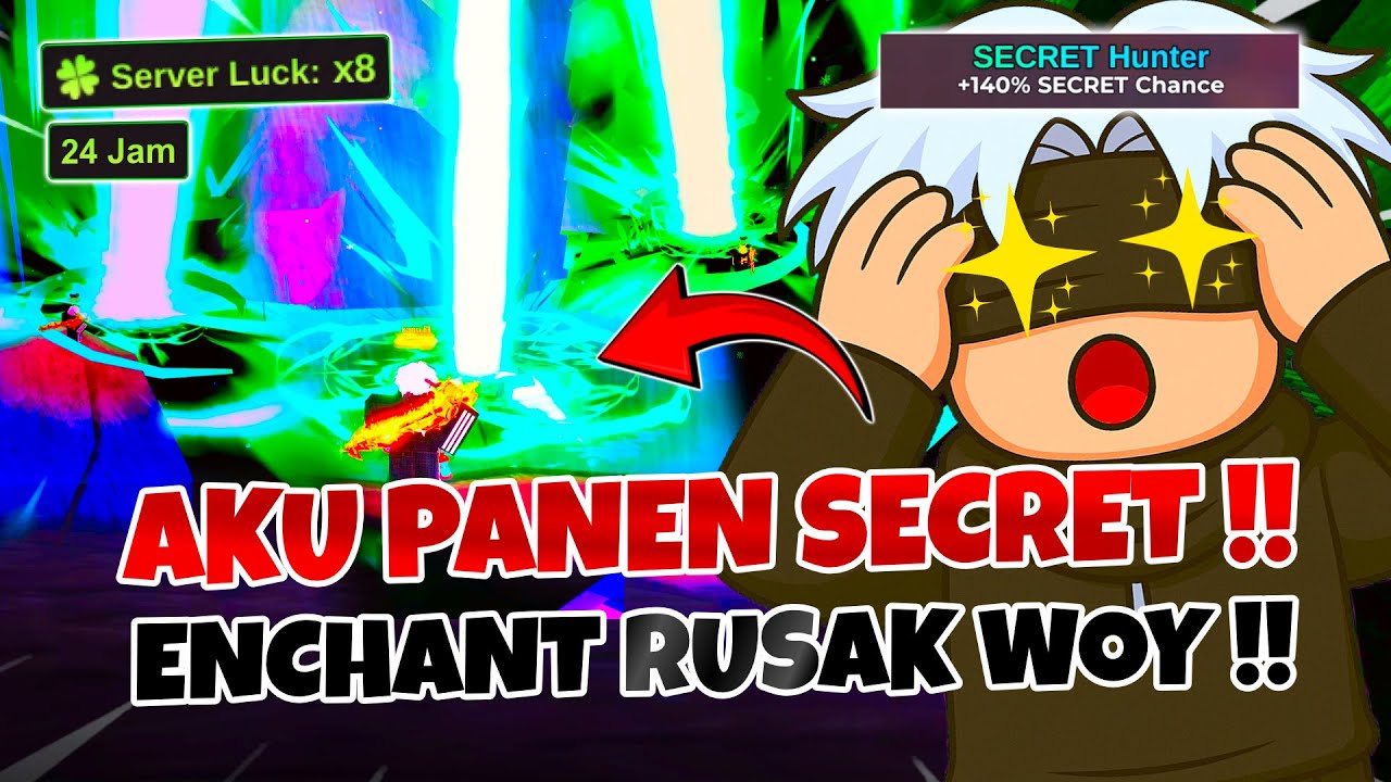 BORONG IKAN SECRET !! 24 JAM 8X LUCK SERVER dengan ENCHANT SECRET HUNTER !! Fish it