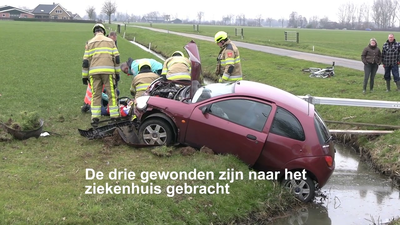 Meerdere gewonden na ongeval in Brakel, auto belandt in sloot