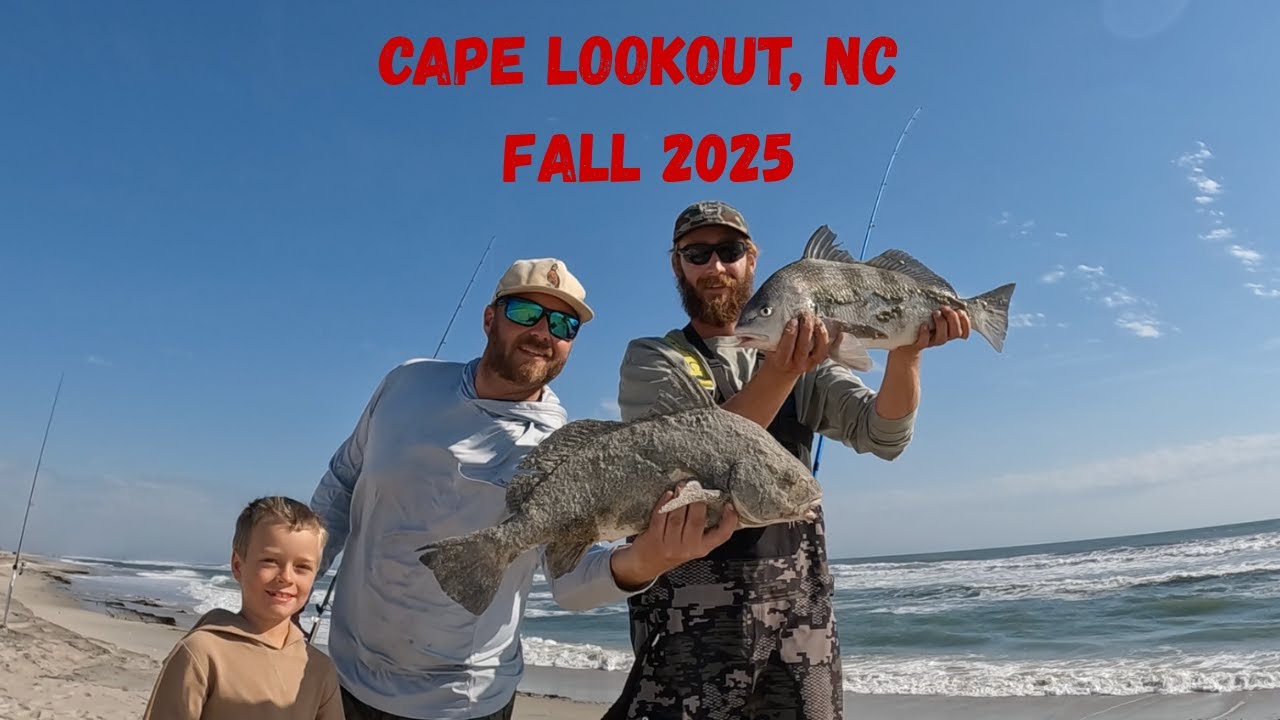 Cape Lookout, NC Fall Fishing Trip | Black Drum Bite On Fire!