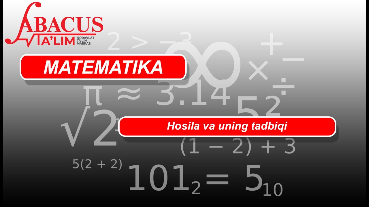 Hosila va uning Tadbiqi