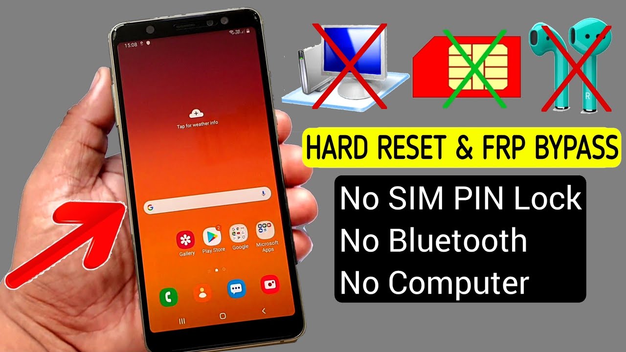 Samsung A8/A8 Plus (2018) HARD RESET & FRP BYPASS |Android 9 (Without PC)