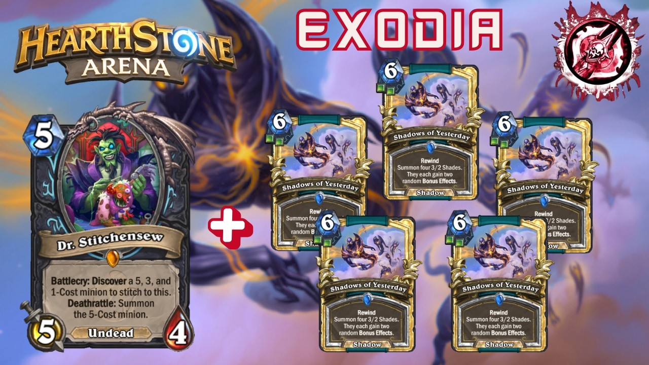 Exodia Death Knight With 5 Shadows Of Yesterday | 12 Wins Hearthstone Arena Underground