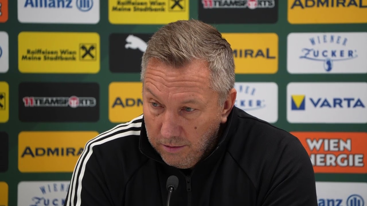 Pressekonferenz mit TSV Hartberg-Trainer Manfred Schmid nach dem 1:1-Unentschieden beim SK Rapid