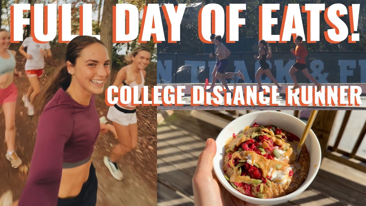 WHAT I ATE IN A DAY !! d1 runner workout day