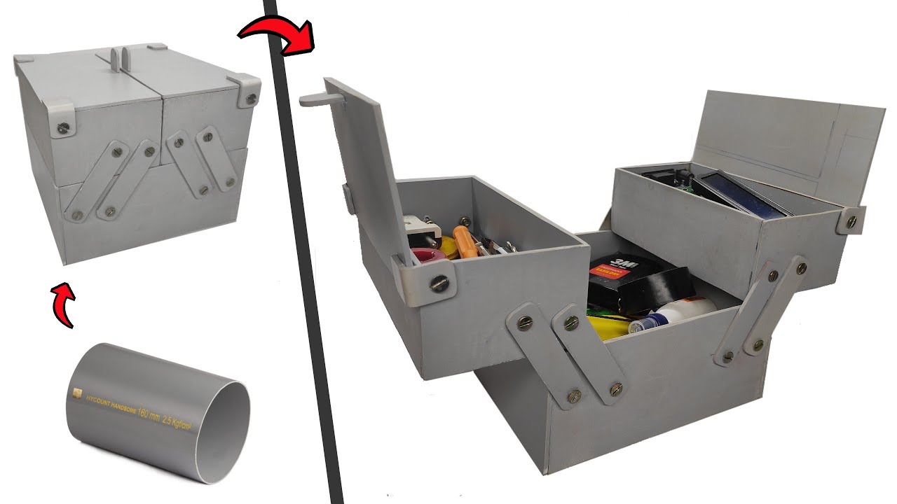 Toolbox Making From PVC Pipe