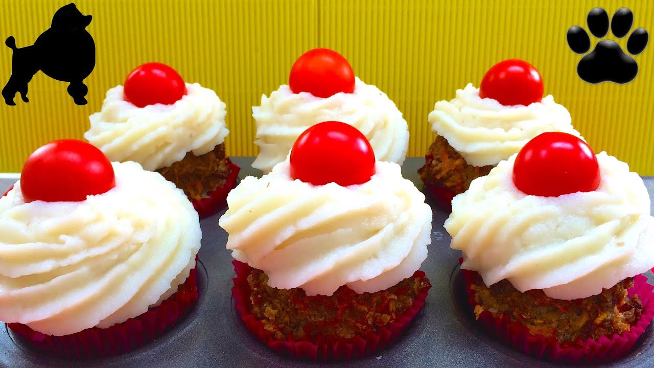 How to make Cherry Pupcakes Veggie Smuggle Muffin Dog Cupcakes DIY Dog Food by Cooking For Dogs