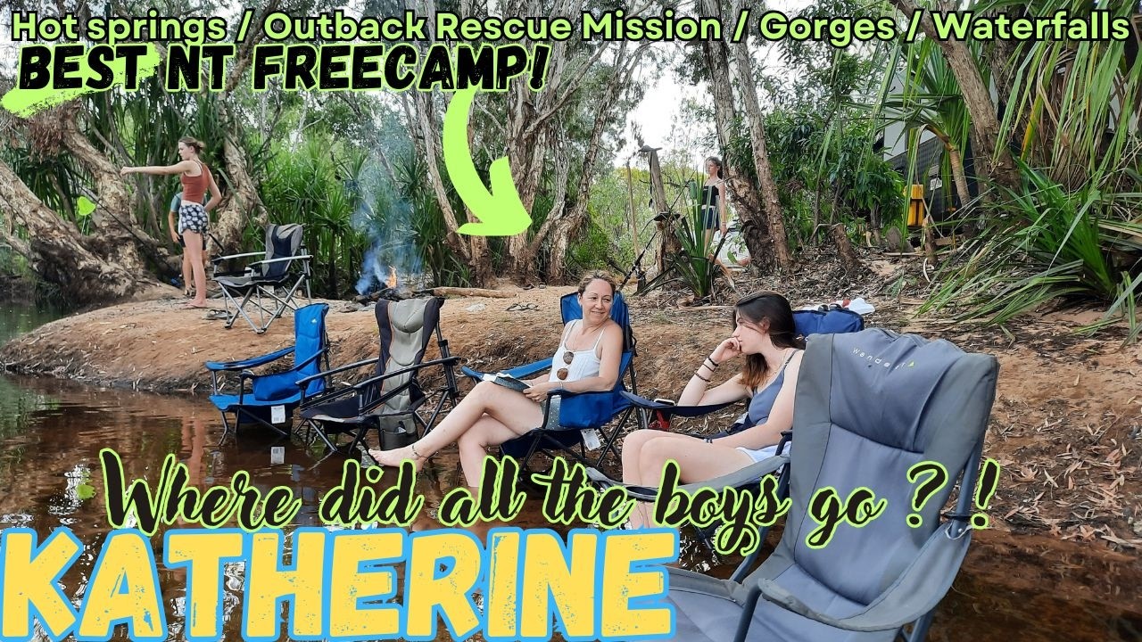 Katherine / Bogged outback rescue mission / Edith Falls / Freecamps / Waterfalls /Hot Springs/ Urban