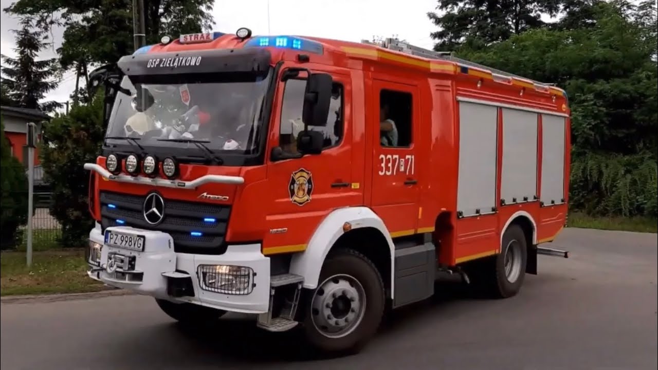[Wyjazd alarmowy] 337[P]71 GBARt MB Atego BoCar - OSP Zielątkowo, MZ