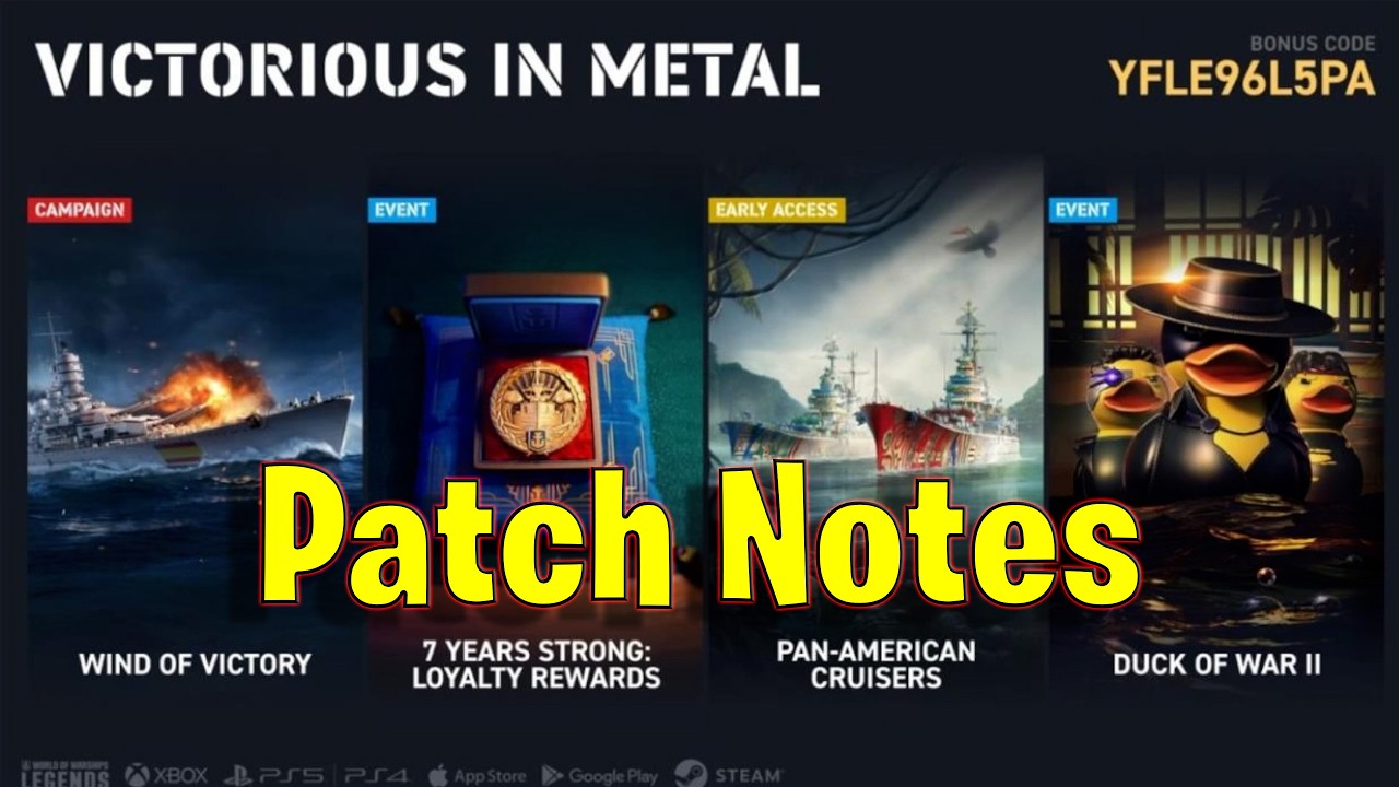 Patchnotes - 3/26/26 for World of Warships Legends