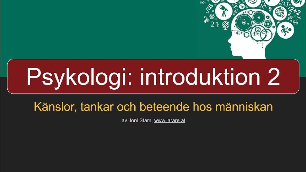 Webblektion: psykologiintroduktion 2/2