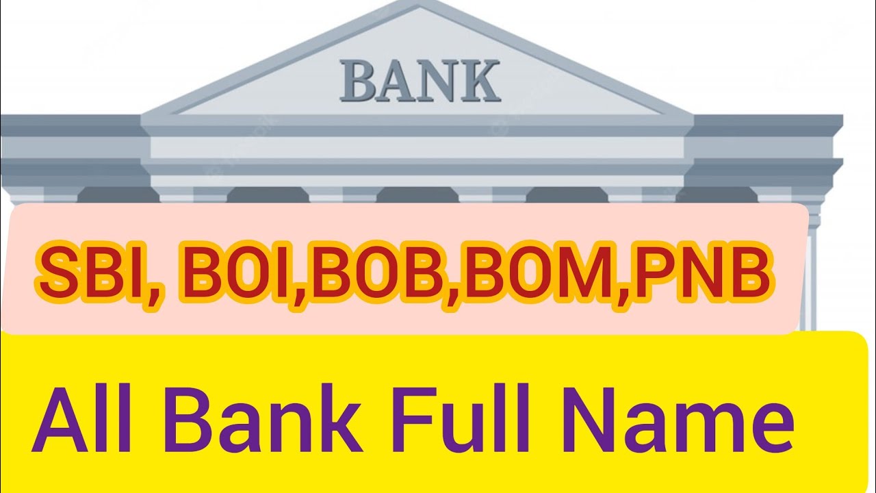 All Banks Full Name | List of Banks full name
