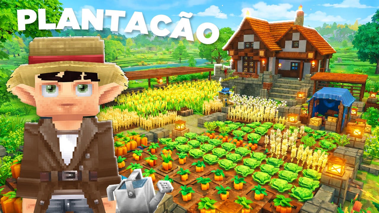 FIZ MINHA PRIMEIRA PLANTAÇÃO no HYTALE! - MUNDO ETERNO 07