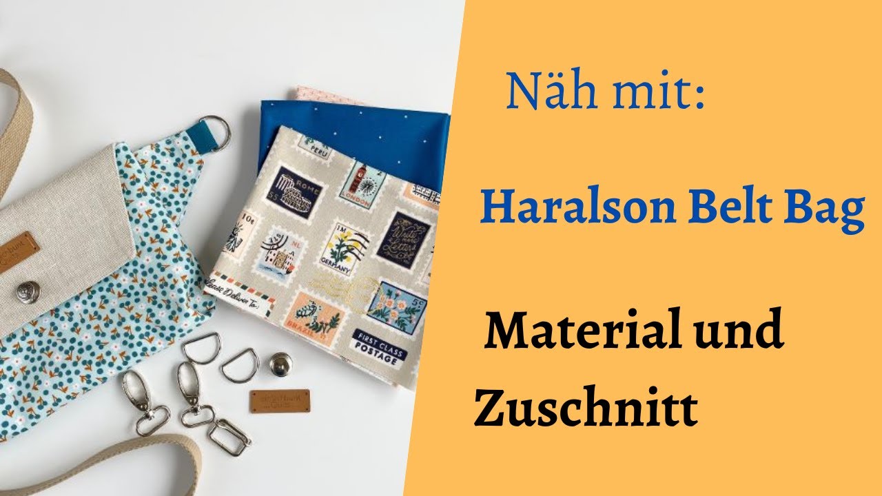 Näh mit einfach bunt - Haralson Belt Bag : Material und Zuschnitt