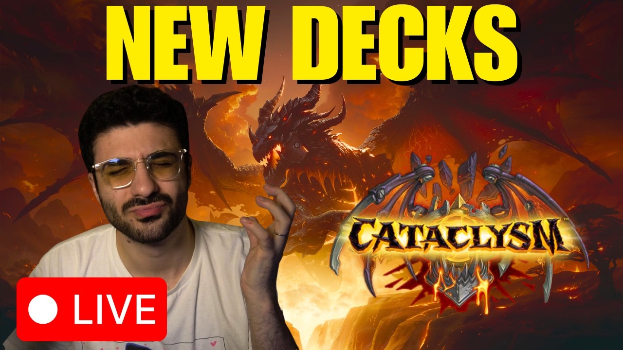 🔴 LIVE – Playing the Cataclysm Pre-Release Tavern Brawl! Trying NEW Hearthstone Cards