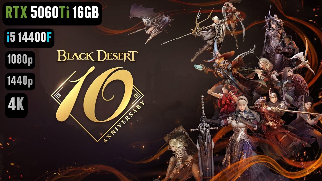 RTX 5060 Ti 16GB Black Desert Online | Black Desert RTX 5060 Ti & i5 14400F Benchmark 1080p/1440p/4K