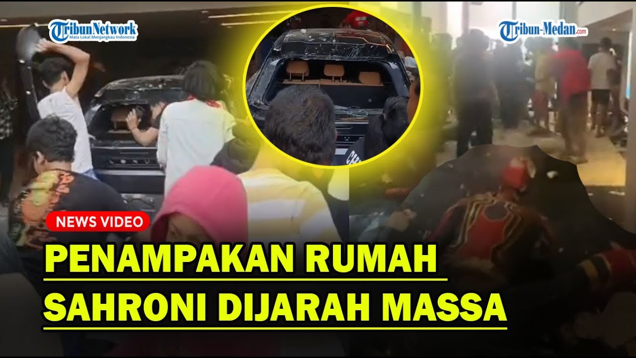 PENAMPAKAN RUMAH SAHRONI DIJARAH MASSA, Barang Ludes Diangkut, Mobil Mewah Hancur❗