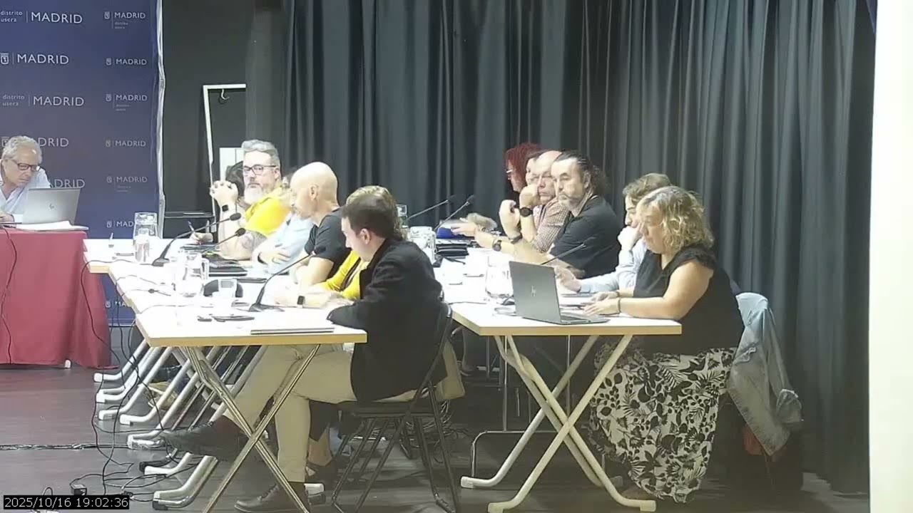 Pleno Usera OCTUBRE 2025 - Pregunta sobre control de espacios en Centro Juvenil Pipo Velasco