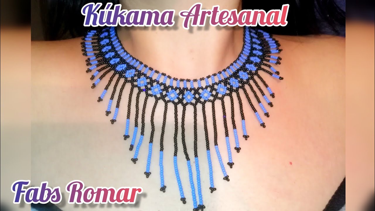 como hacer collar de chaquira / mostacilla cascada sencilla ❤️🙏🏼