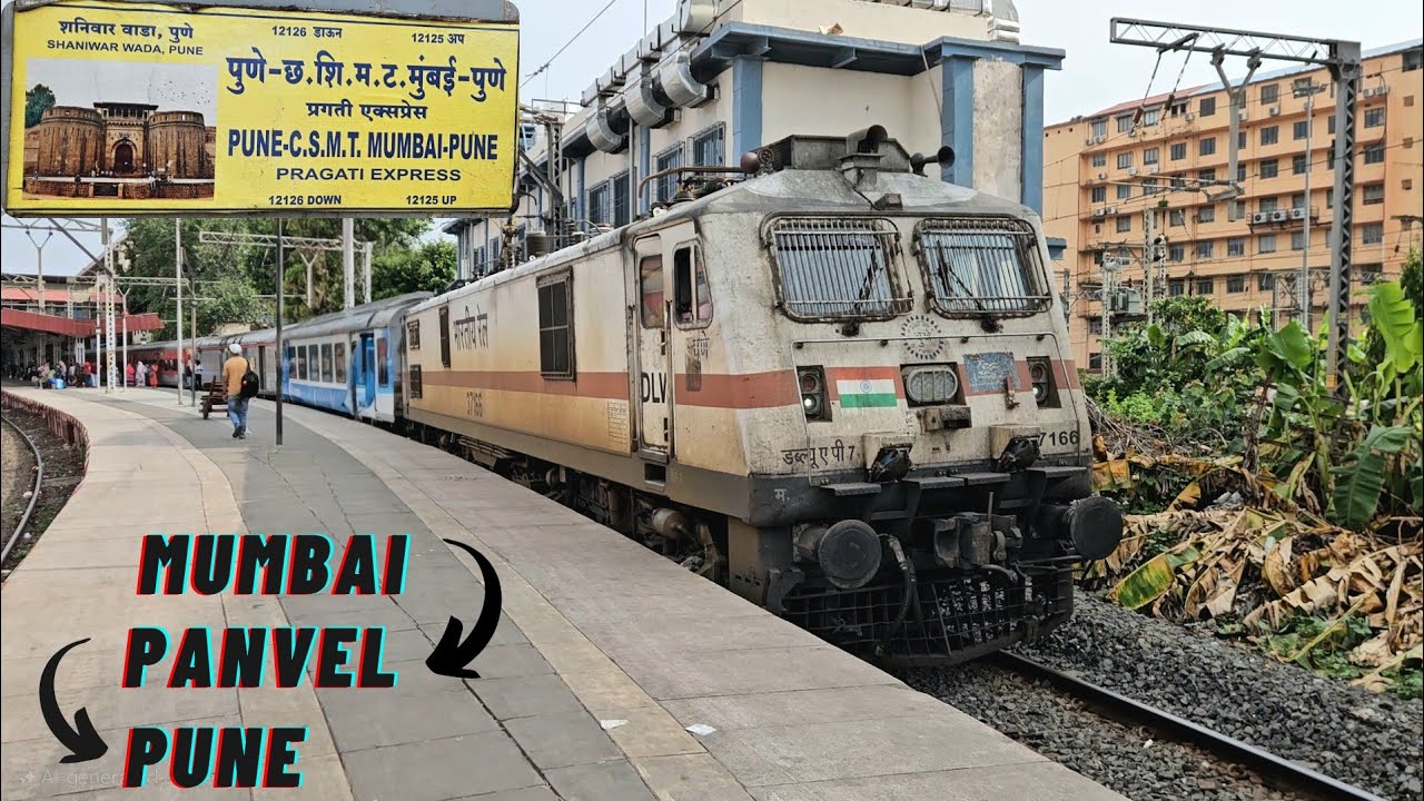 Mumbai to Pune via Panvel Journey in monsoon || Pragati Express || Indian Railways