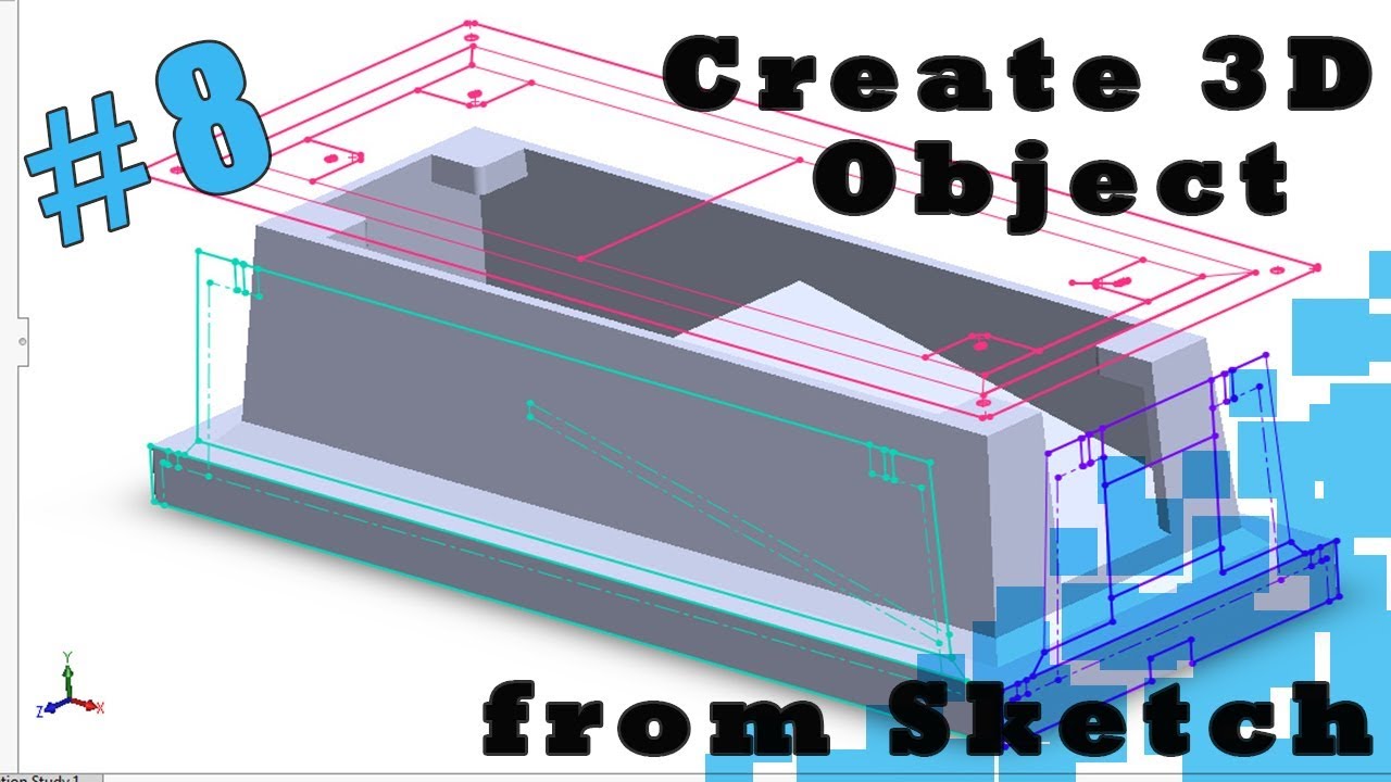 #8. Solidworks Tutorial|Create 3d Model with imported sketch|#CADCAM Nation