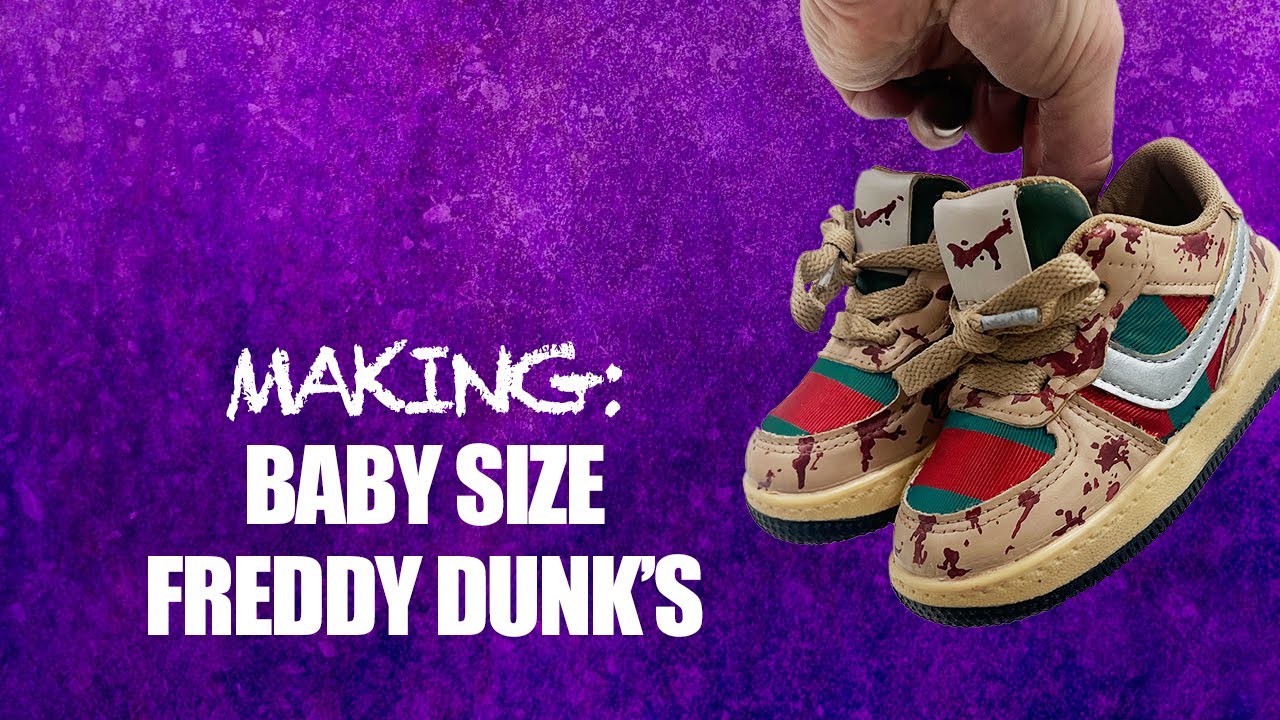 Making Baby-Size Nike Freddy Krueger Dunk SB Sneakers