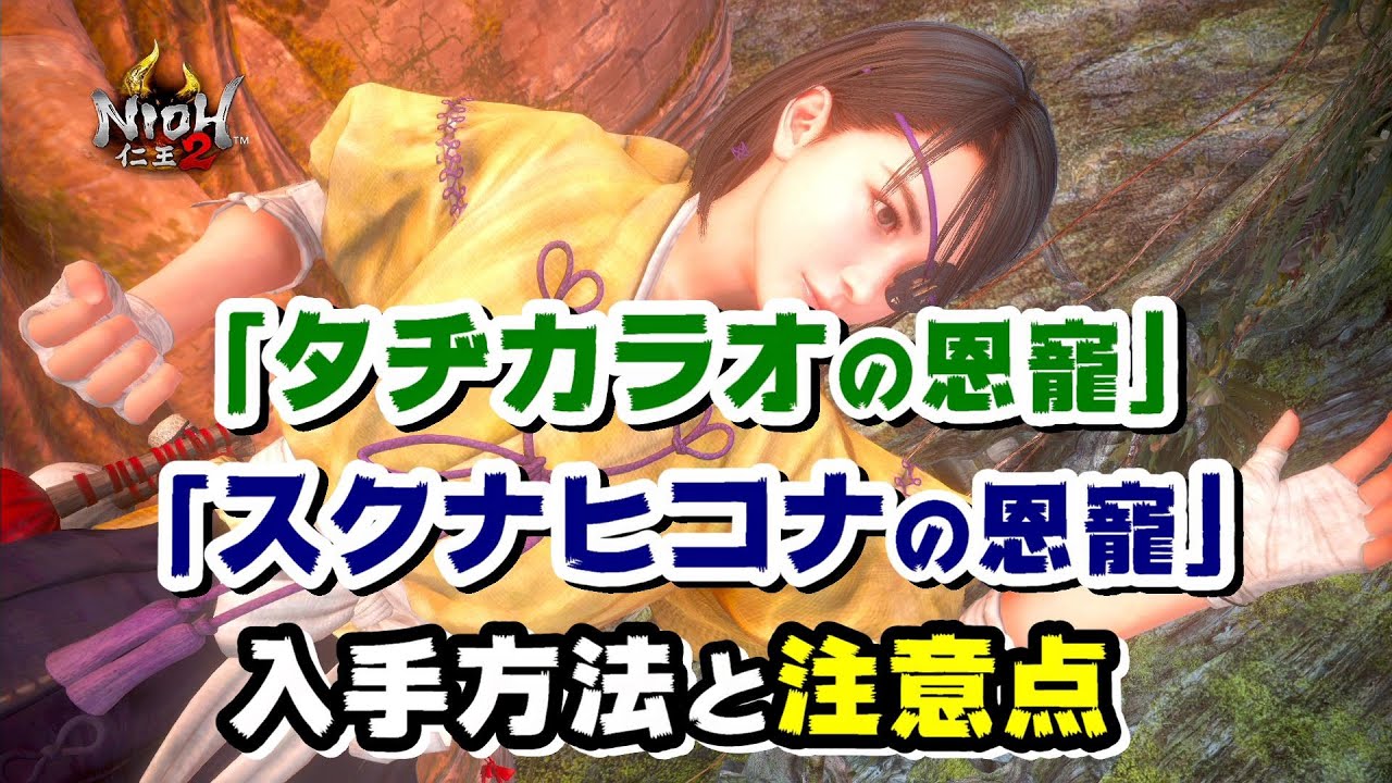 【仁王2 Nioh2】タヂカラオ・スクナヒコナの恩寵 / 入手方法と注意点 [Ver 1.27]【DLC3】