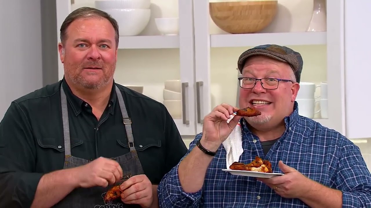 Corky's BBQ 4-lbs or 8-lbs Seasoned Roasted Chicken Wings on QVC