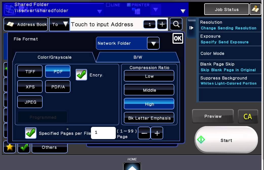 How To Scan on Sharp Copier - Various Settings