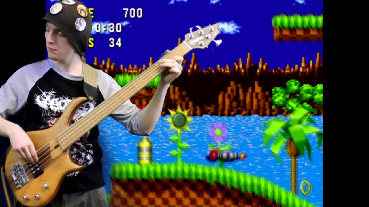 Sonic The Hedgehog Title Screen\Green Hill Zone\Level Complete BASS GUITAR cover!