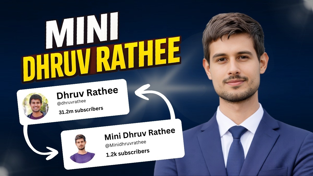 I Tried Becoming “Mini Dhruv Rathee” on YouTube — Real Outcome