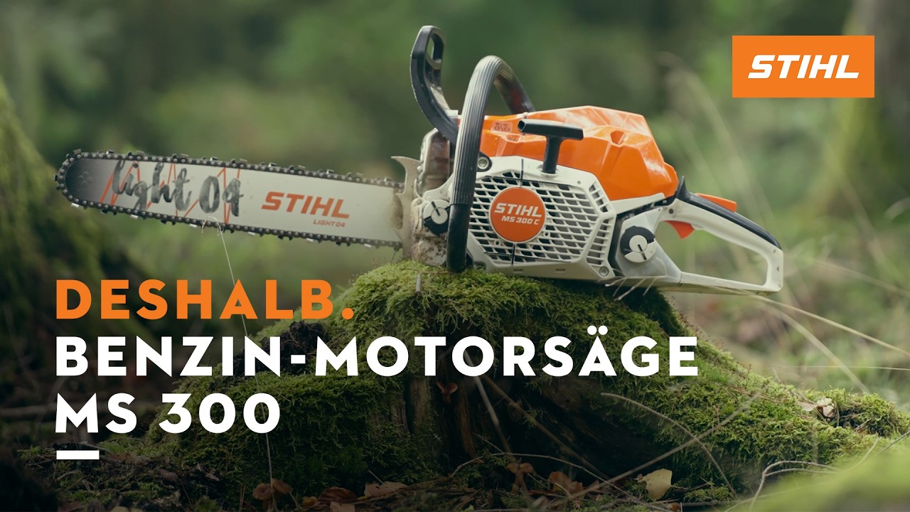 MS 300 | Leistungsstarke Benzin-Motorsäge für mittelstarkes Holz im Forst | Deshalb STIHL