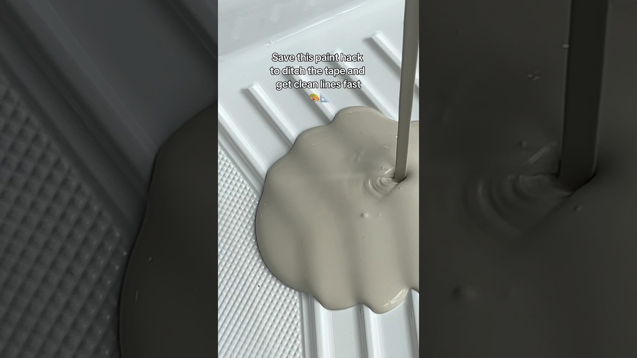 Struggling with clean lines? Here's a painting hack that you can try. No tape needed. 🎨 