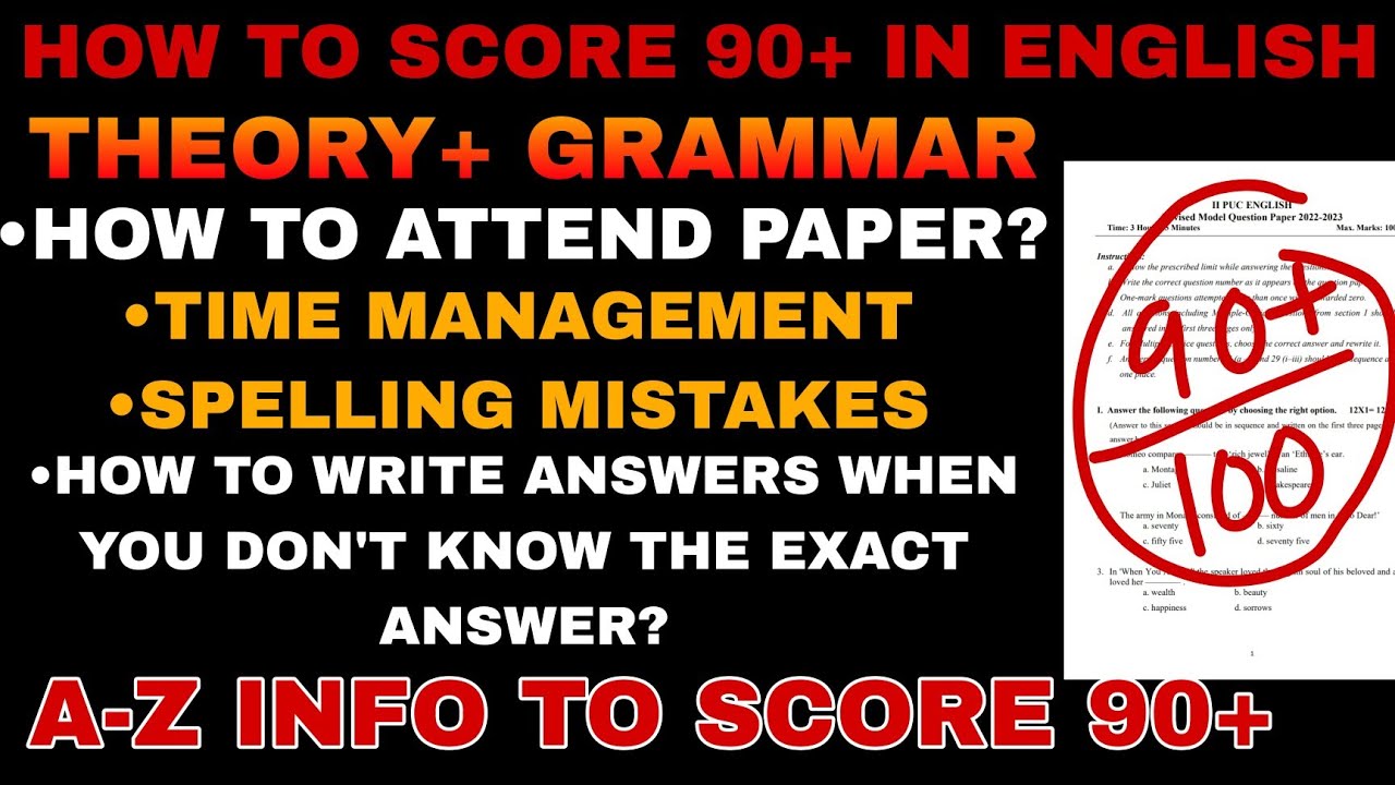 HOW TO SCORE 90+ IN ENGLISH|2ND PU ENGLISH GRAMMAR|HOW TO ATTEND ENGLISH PAPER|ENGLISH GRAMMAR TIPS