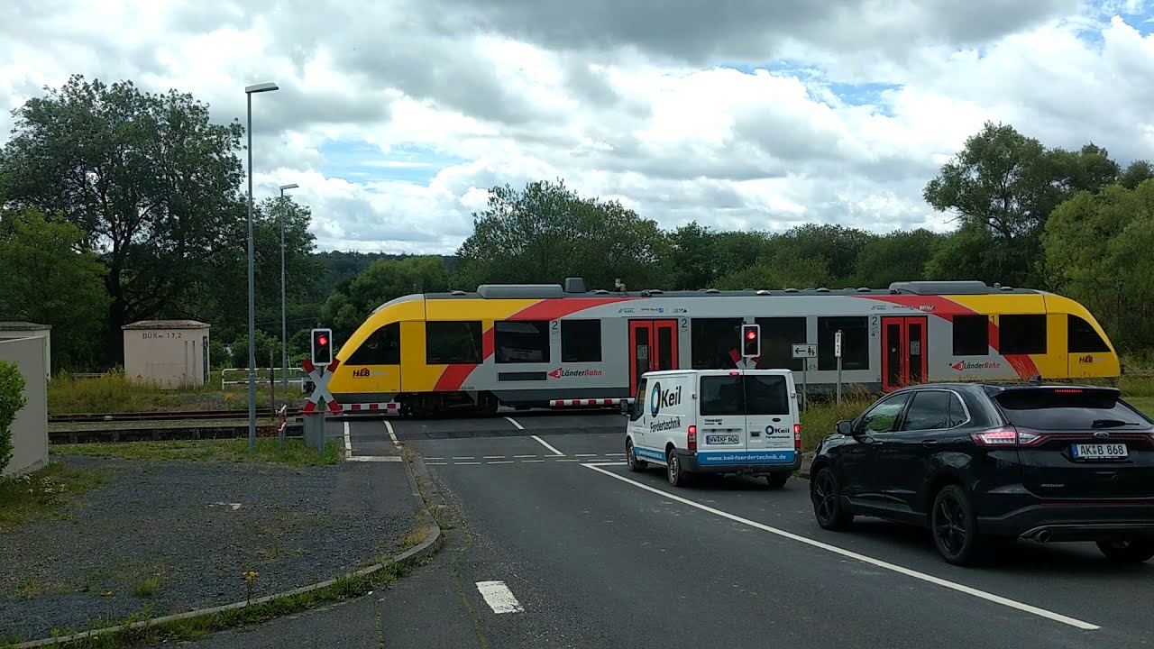 BÜ Bahnübergang Ruppach- Goldhausen Unterwesterwaldbahn Limburg- Siershahn Nebenbahn level crossing
